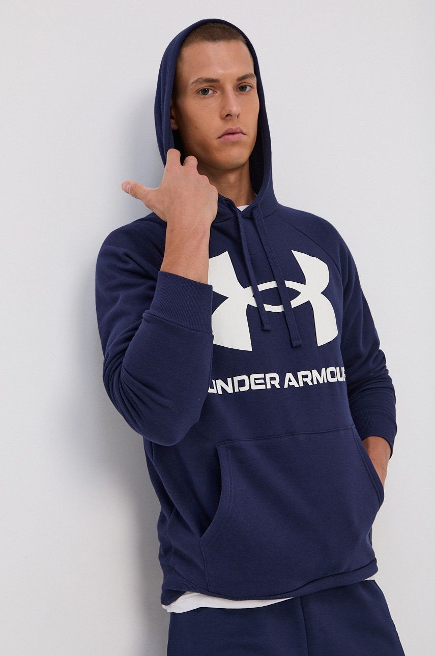 Under Armour Bluză 1357093 bărbați, culoarea albastru marin, cu imprimeu 1357093-652