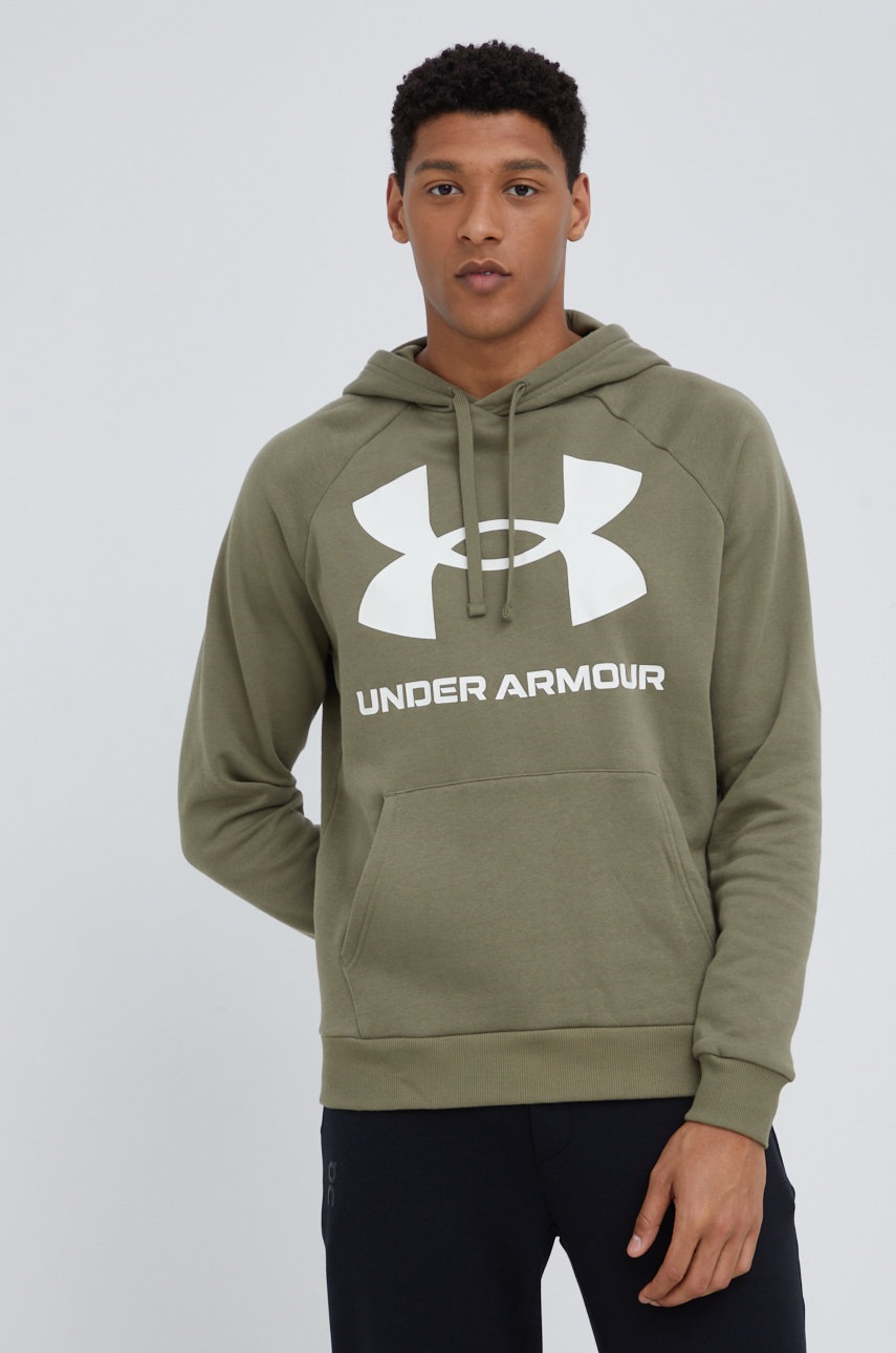 

Кофта Under Armour 1357093 мужская цвет зелёный с принтом