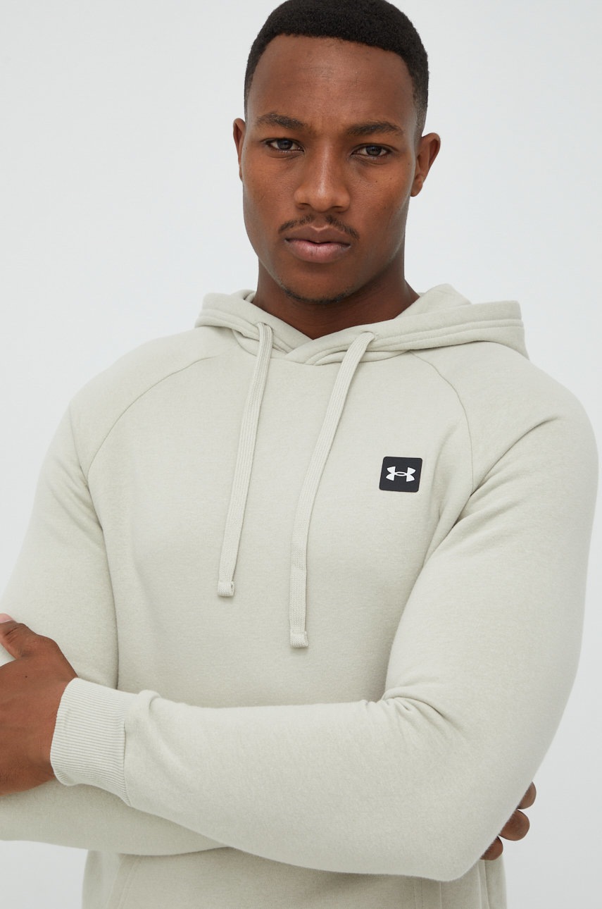 

Суичър Under Armour в бежово с качулка с изчистен дизайн, Бежов