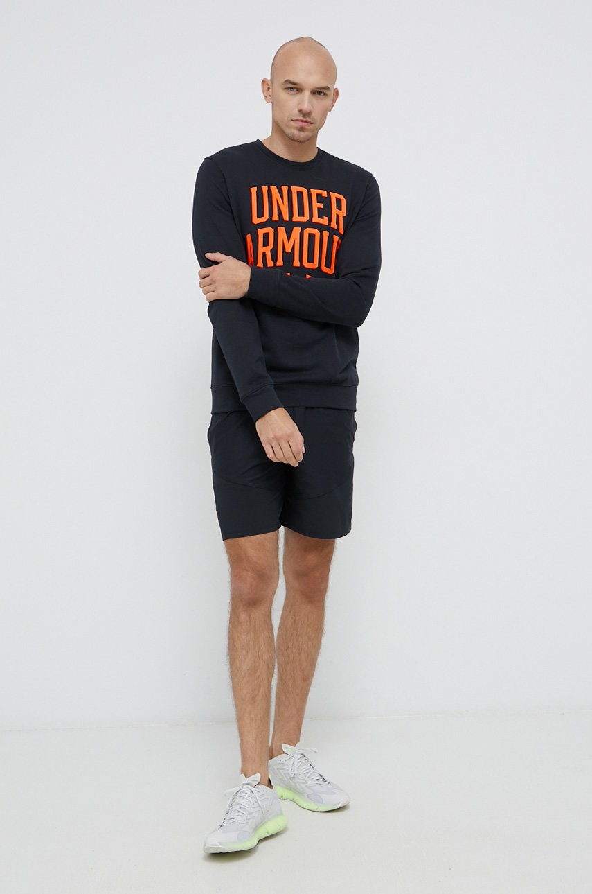 

Кофта Under Armour 1361561 чоловіча колір чорний з принтом
