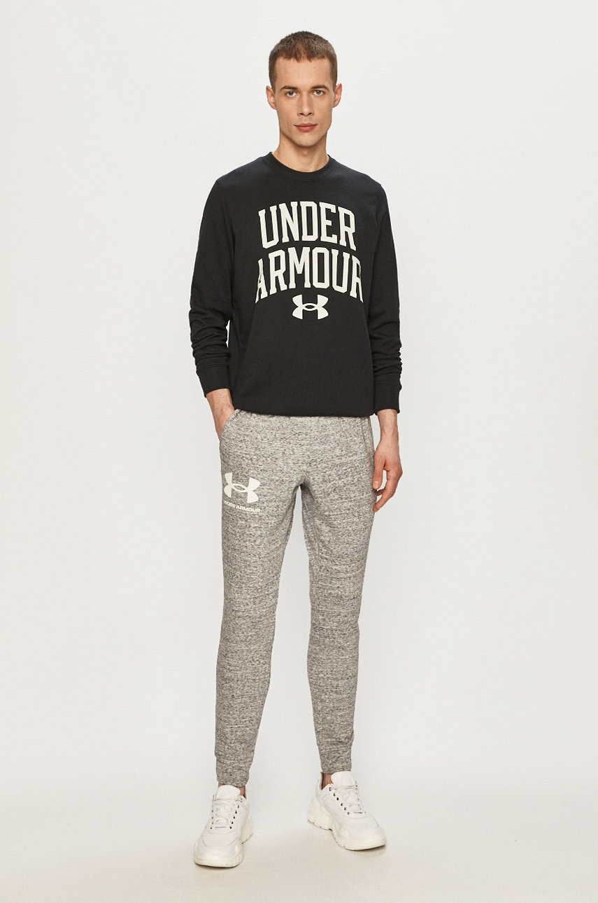 

Кофта Under Armour 1361561 чоловіча колір чорний з принтом