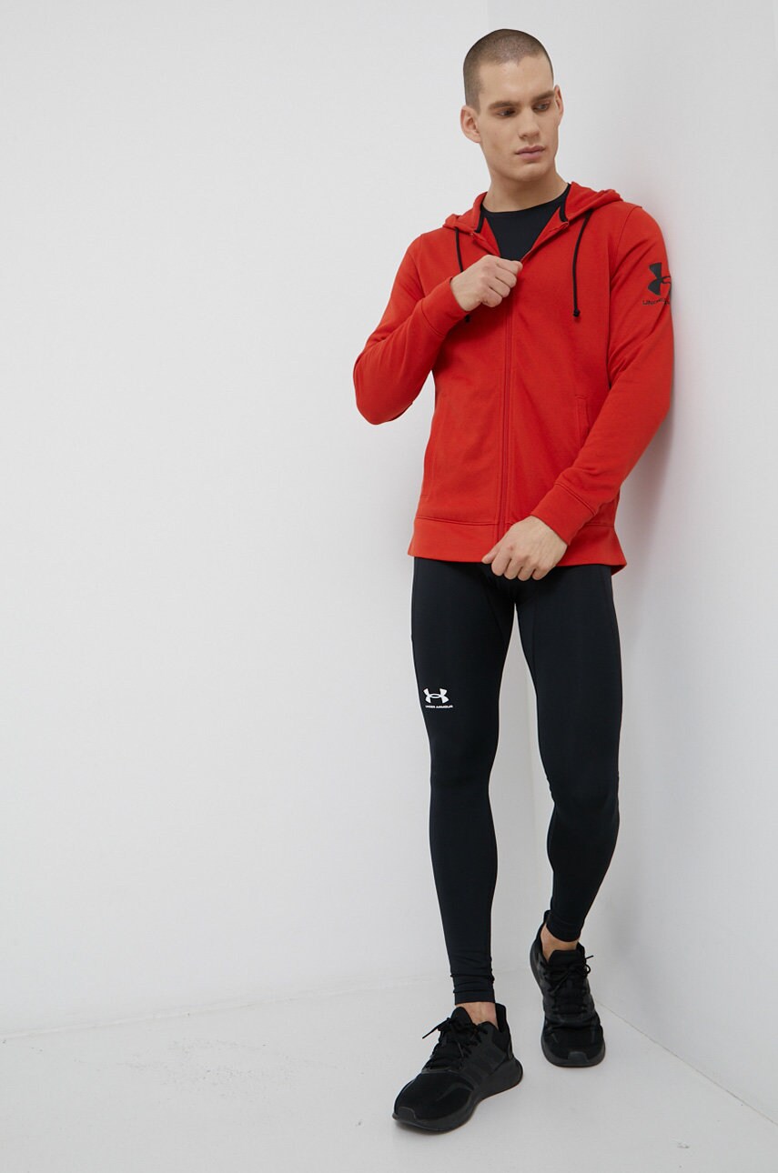 

Кофта Under Armour 1361606 чоловіча колір червоний з принтом