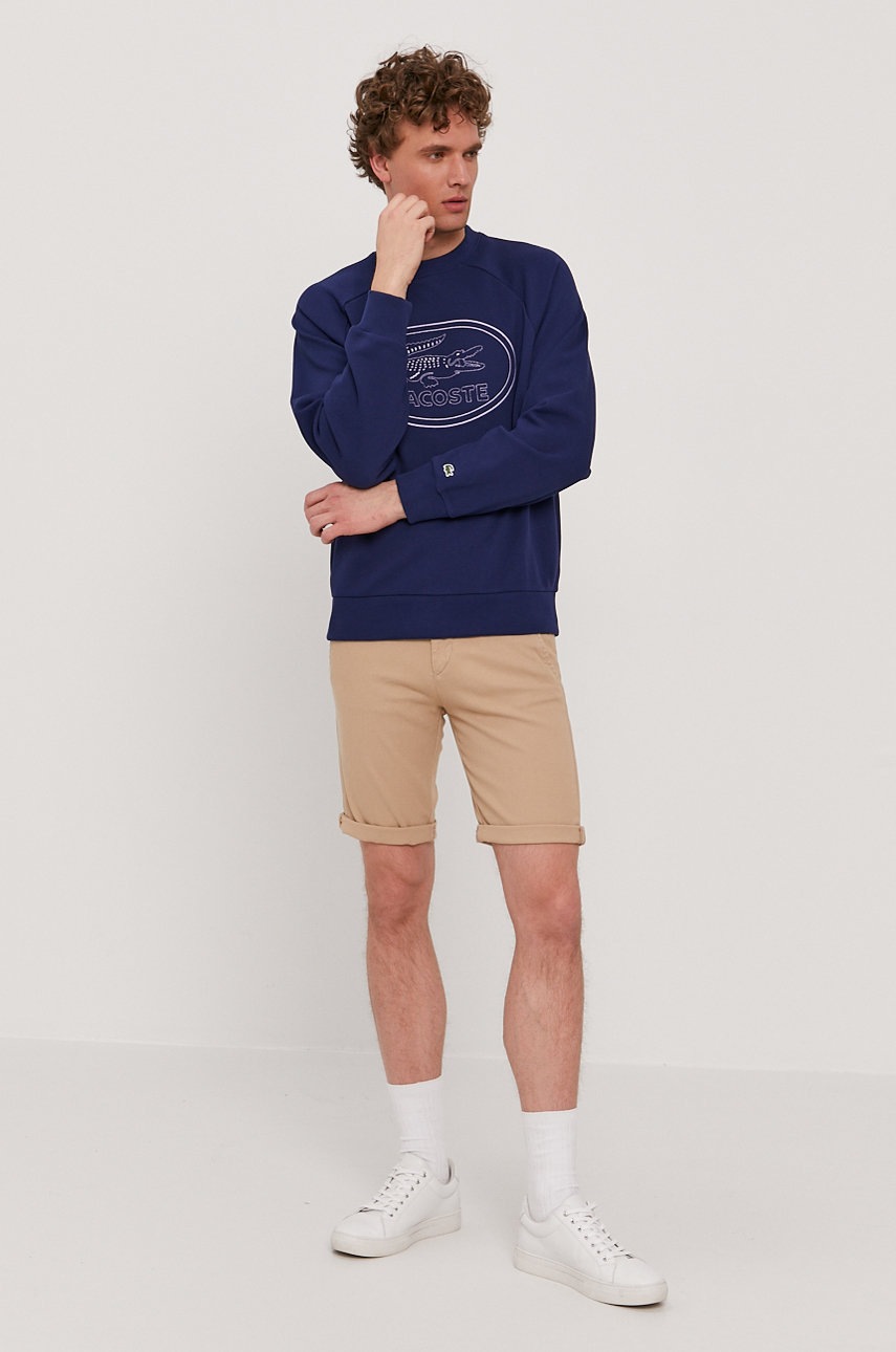 

Кофта Lacoste чоловіча колір синій з аплікацією