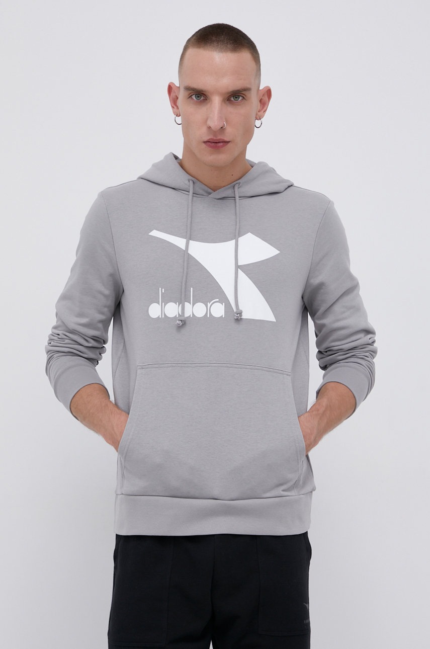 

Кофта Diadora 102.177089 чоловіча колір сірий з принтом