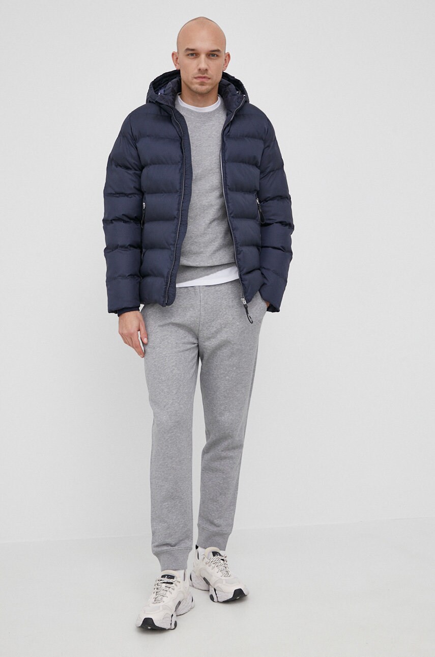 

Кофта Gant мужская цвет серый гладкая