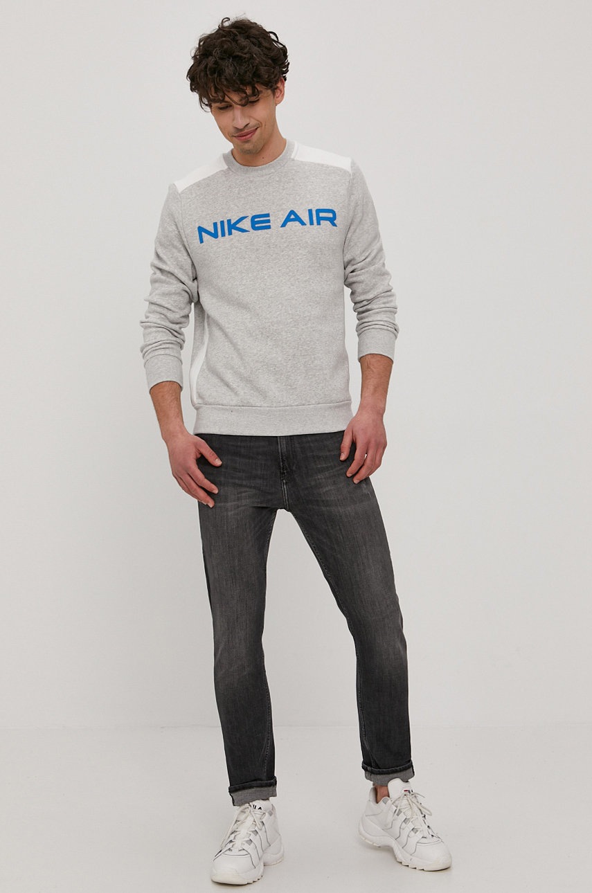 

Кофта Nike Sportswear мужская цвет серый с аппликацией