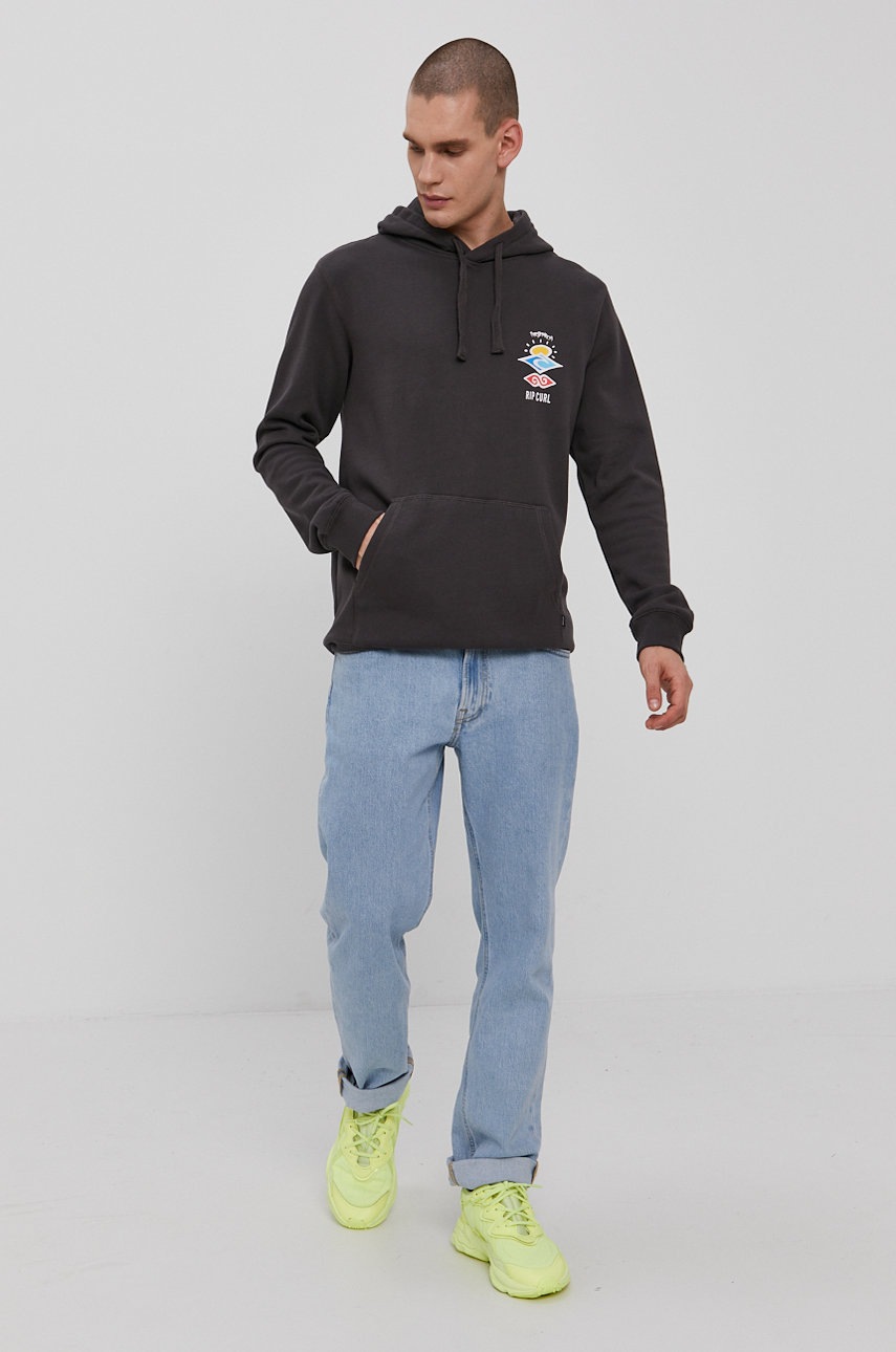 

Кофта Rip Curl чоловіча колір сірий з принтом