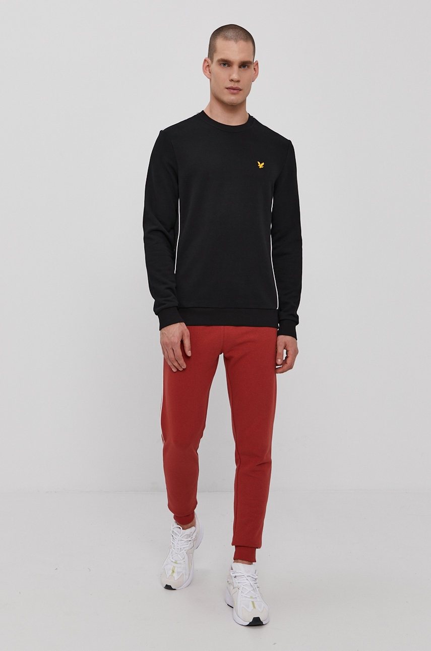 

Кофта Lyle & Scott чоловіча колір чорний гладка