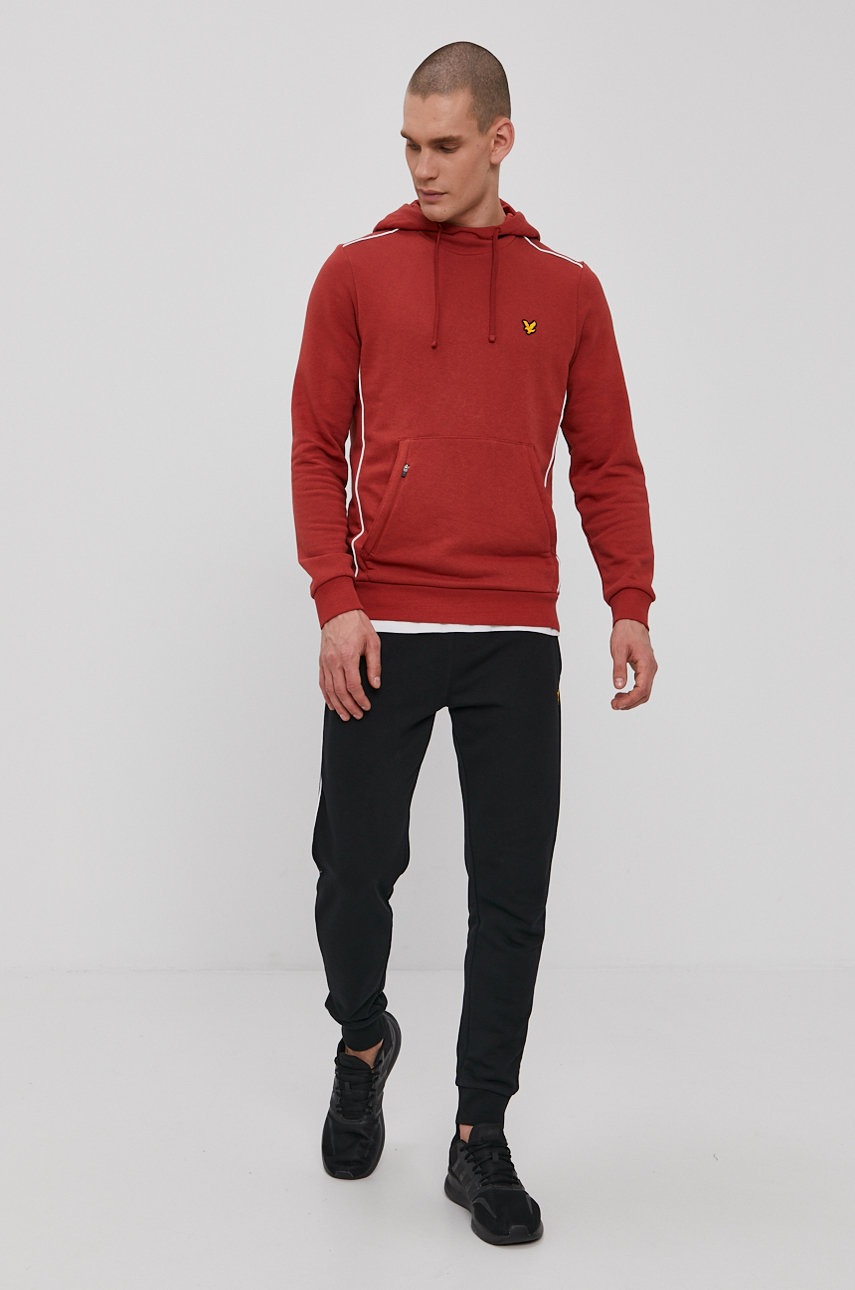

Кофта Lyle & Scott чоловіча колір помаранчевий гладка