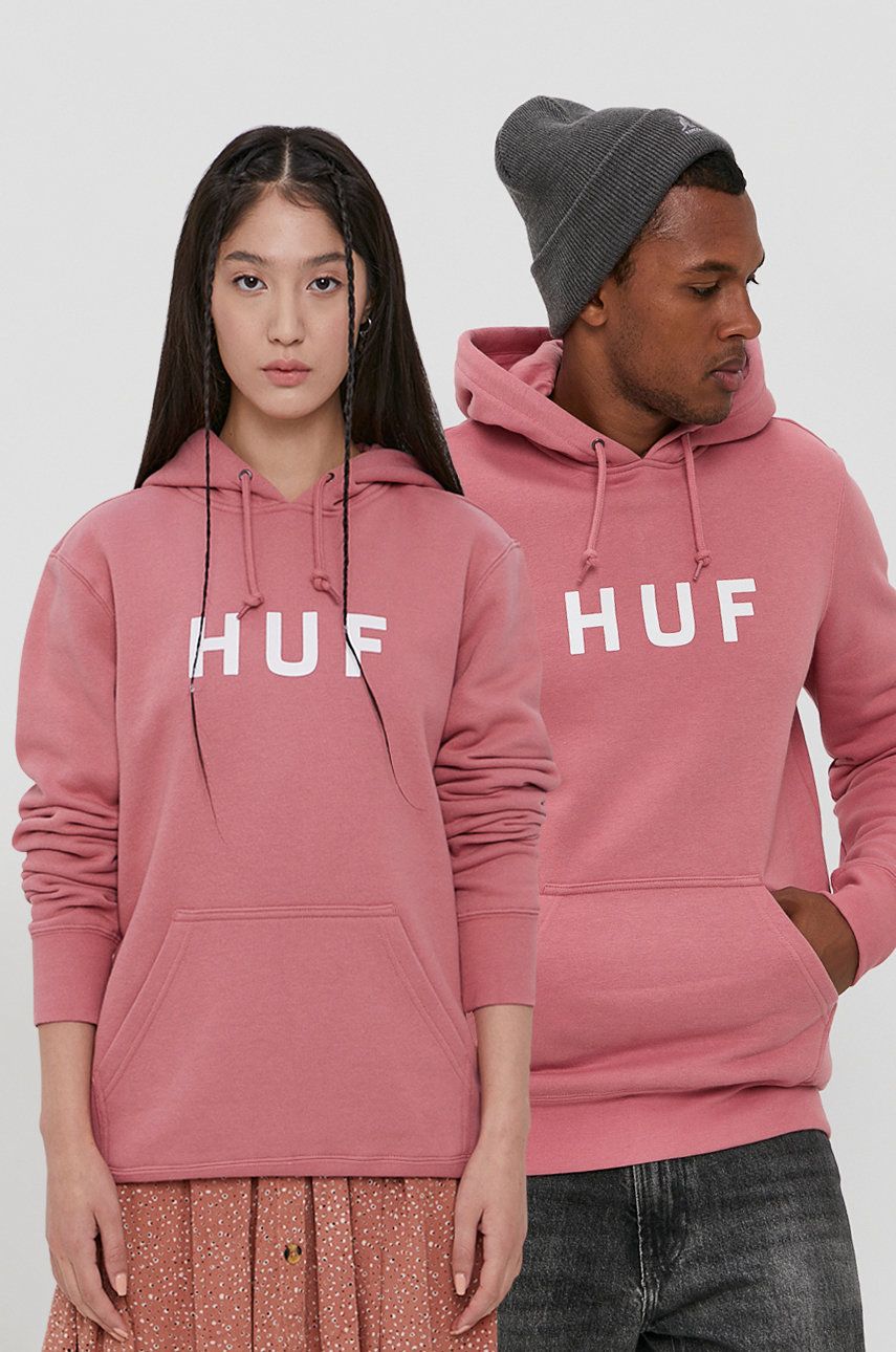 HUF Bluză culoarea roz, cu imprimeu answear.ro imagine megaplaza.ro