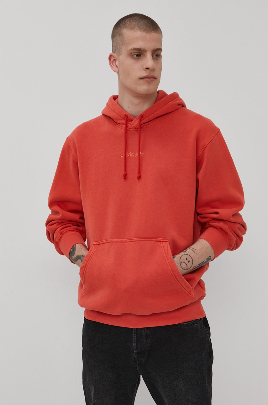 

Кофта adidas Originals колір помаранчевий гладка