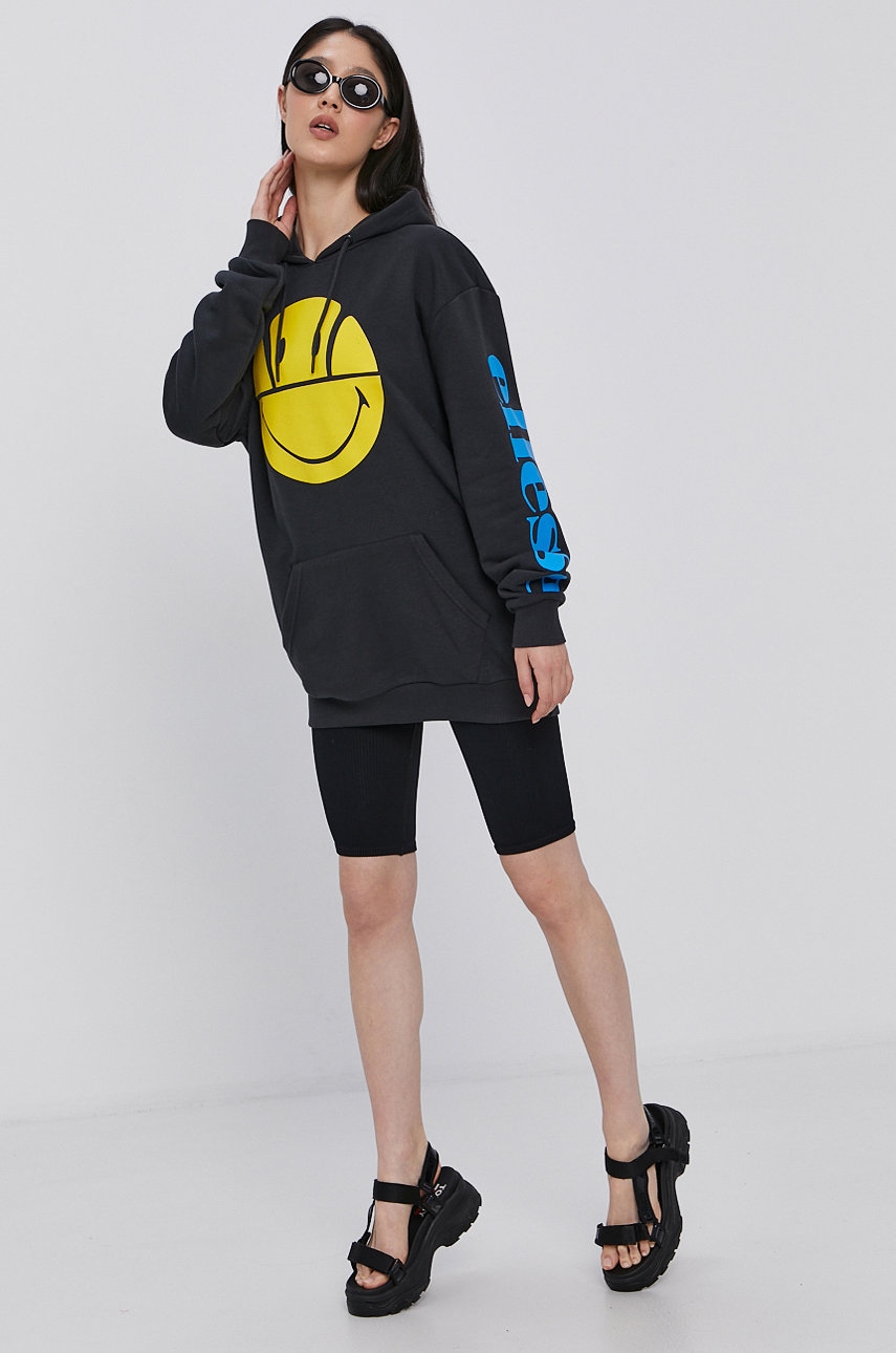 

Кофта Ellesse колір сірий з принтом