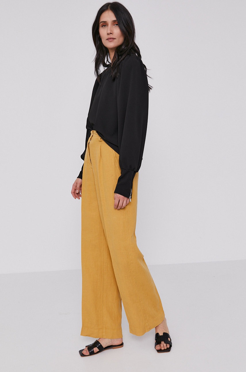 

Блузка Dkny женская цвет чёрный гладкая
