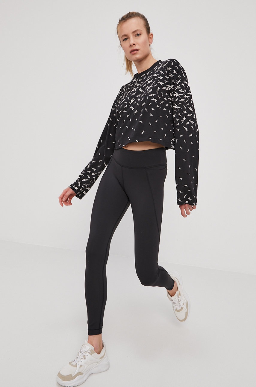 

Лонгслів Reebok жіночий колір чорний