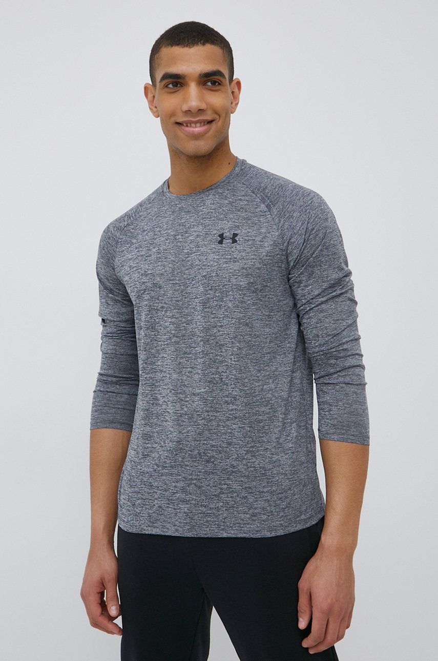 Tréninkové tričko s dlouhým rukávem Under Armour Tech 2.0 šedá barva - šedá -  100 % Polyester
