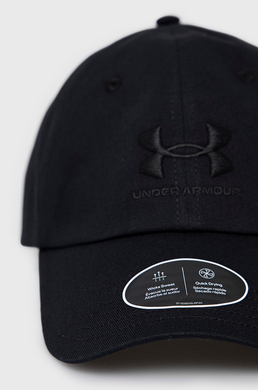 

Кепка Under Armour колір чорний гладка