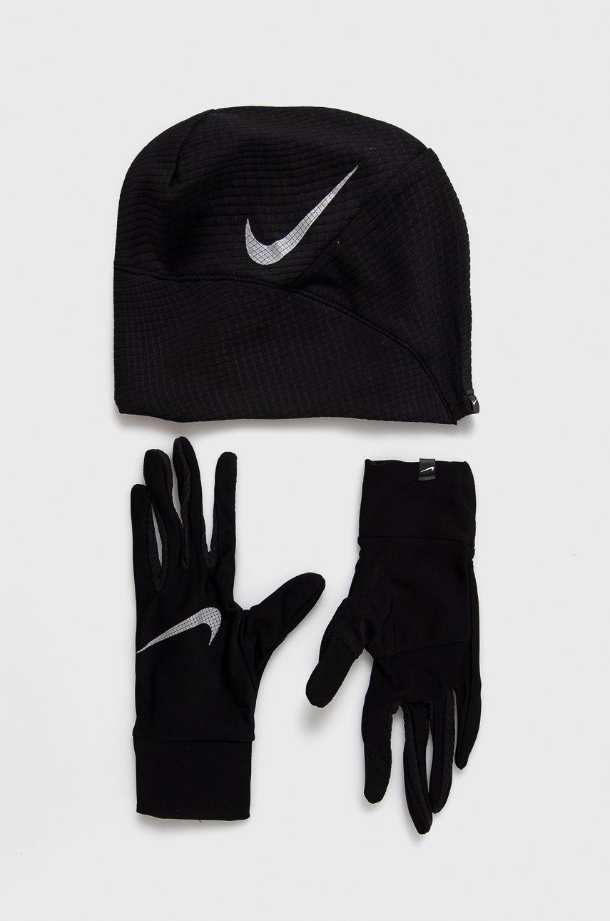 Nike Czapka i rękawiczki kolor czarny