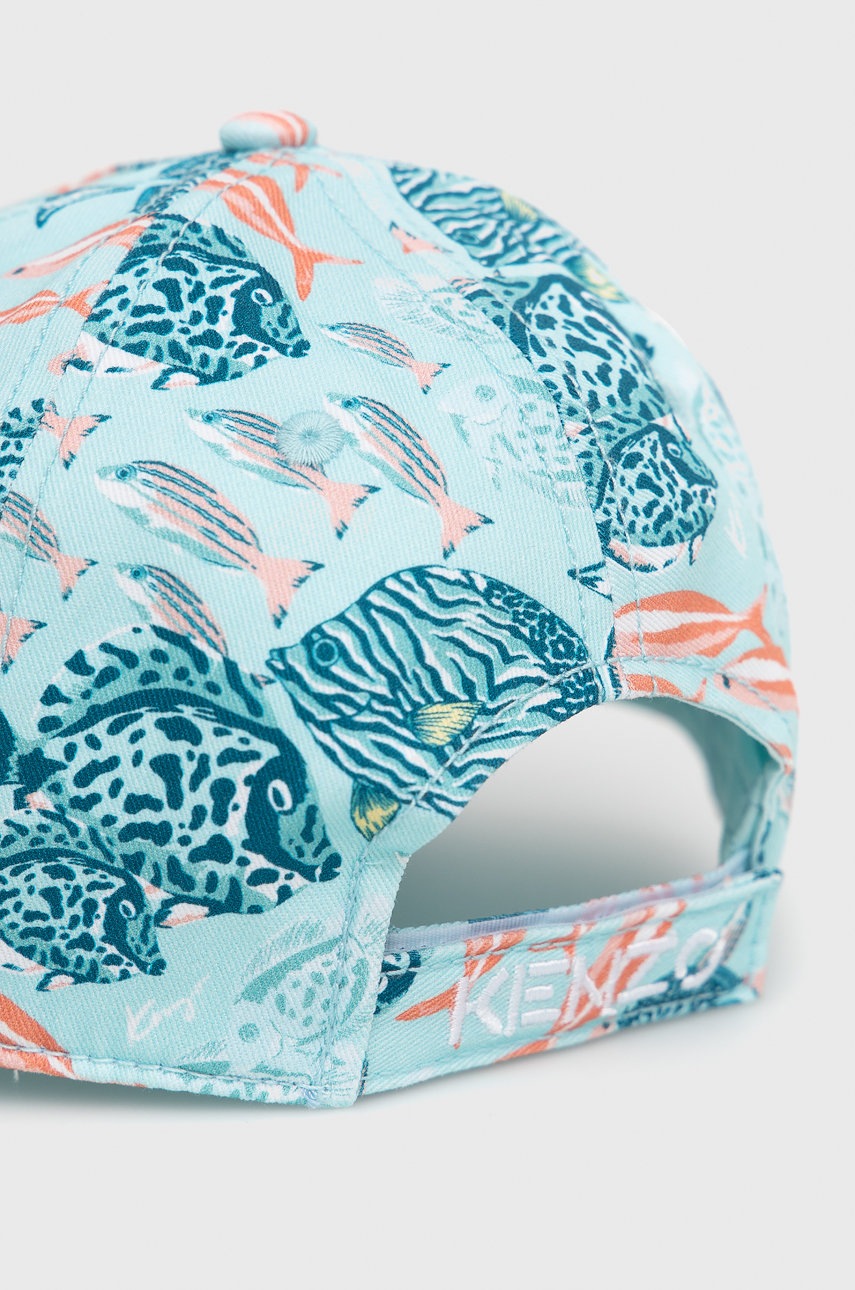 

Кепка Kenzo Kids цвет бирюзовый с узором