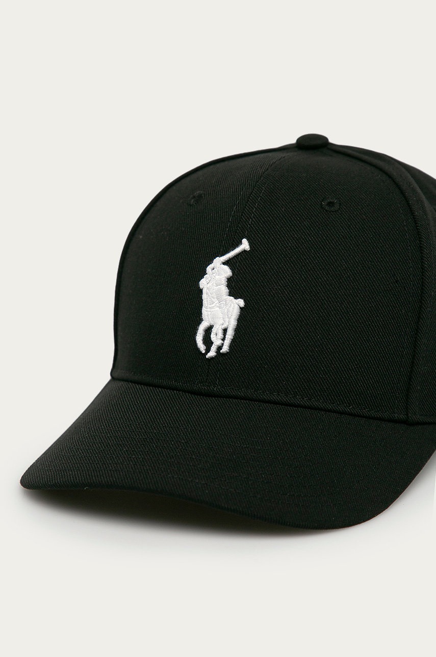 

Кепка Polo Ralph Lauren колір чорний з аплікацією