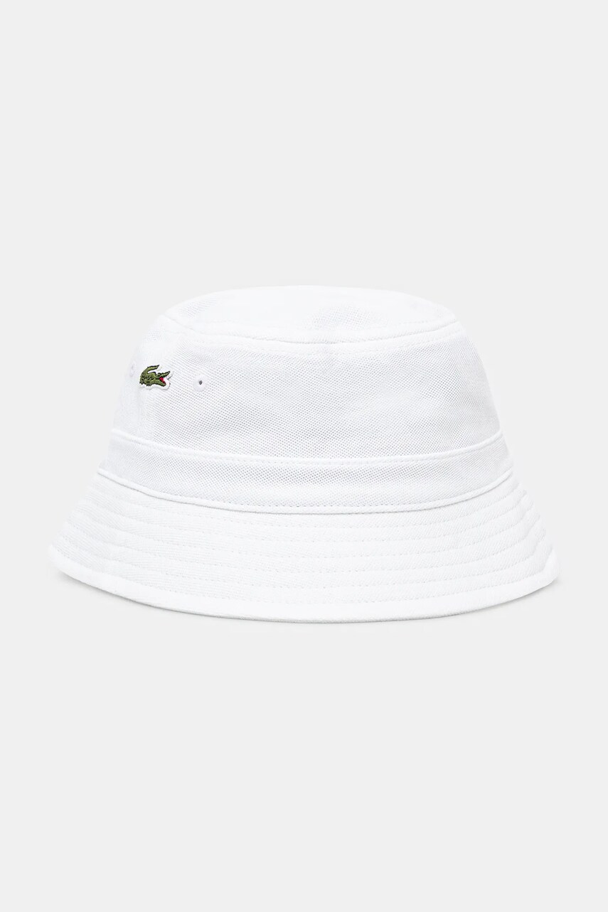 Levně Bavlněný klobouk Lacoste bílá barva, RK2056
