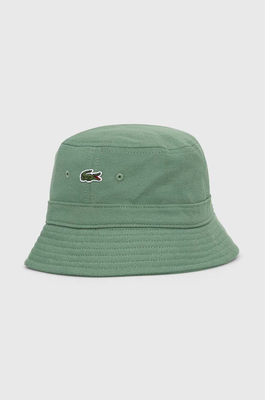 

Бавовняний капелюх Lacoste колір зелений з бавовни