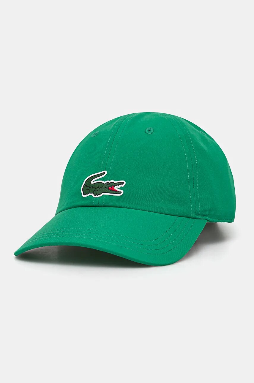 Lacoste sapca culoarea verde, cu imprimeu, RK2450