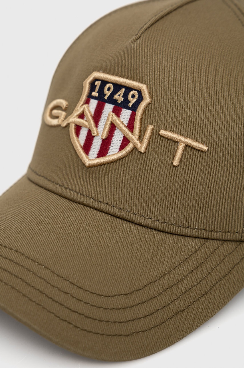 

Шапка Gant цвет бирюзовый с аппликацией