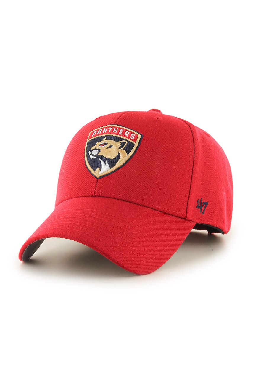 47brand - Kšiltovka NHL Florida Panthers - červená -  85% Akryl