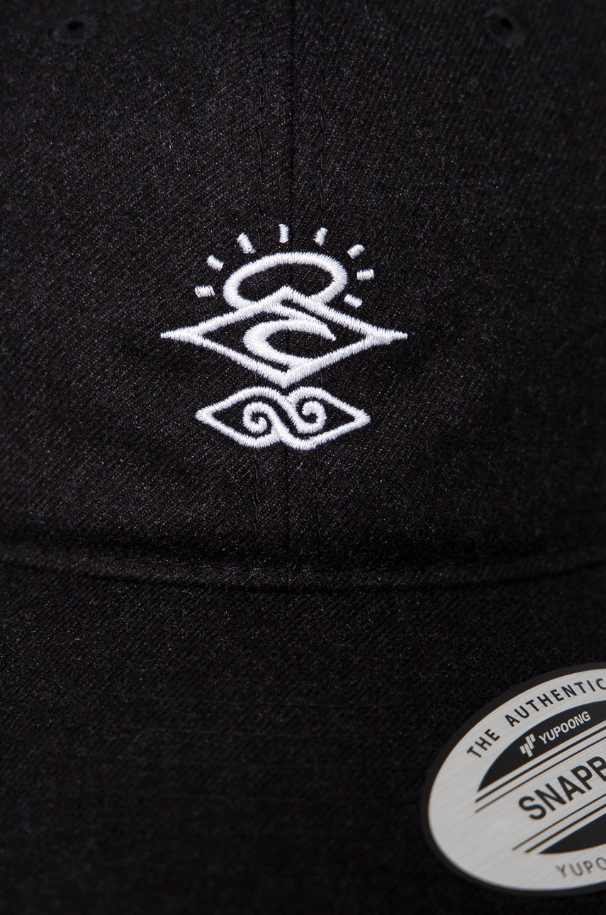 

Кепка Rip Curl колір чорний з аплікацією