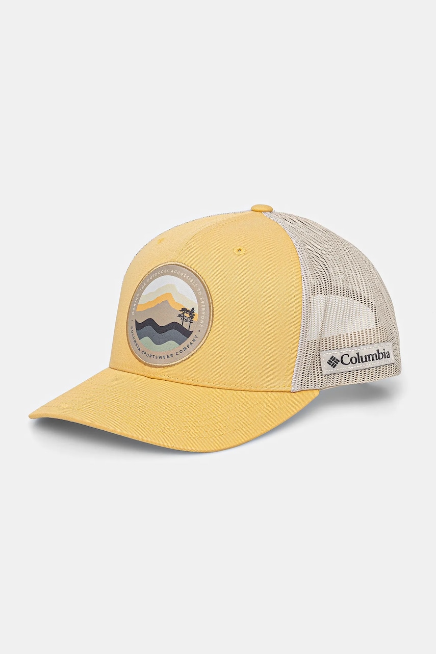 Columbia sapca Mesh Snap Back culoarea galben, cu imprimeu, 1652541 Columbia sapca Mesh Snap Back culoarea galben, cu imprimeu, 1652541