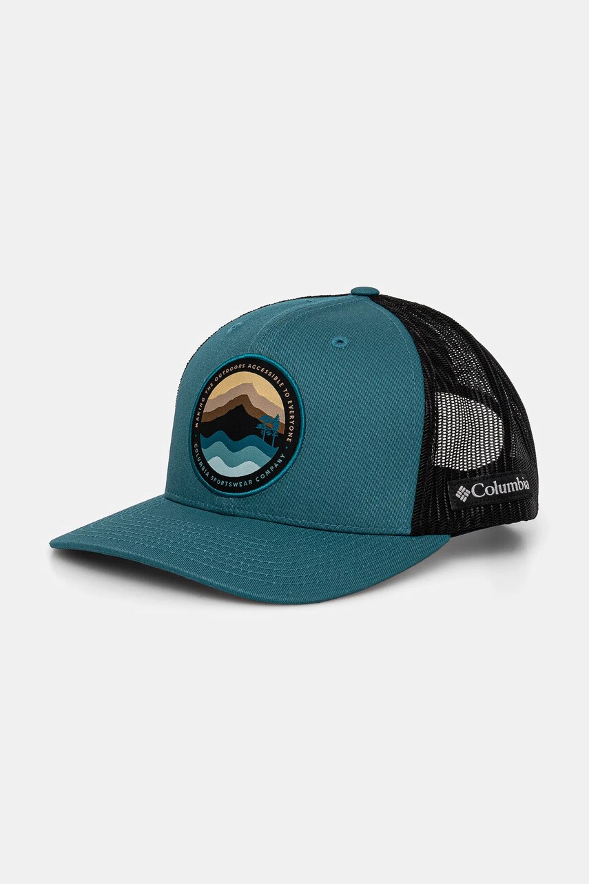 Columbia sapca Mesh Snap Back culoarea verde, cu imprimeu, 1652541