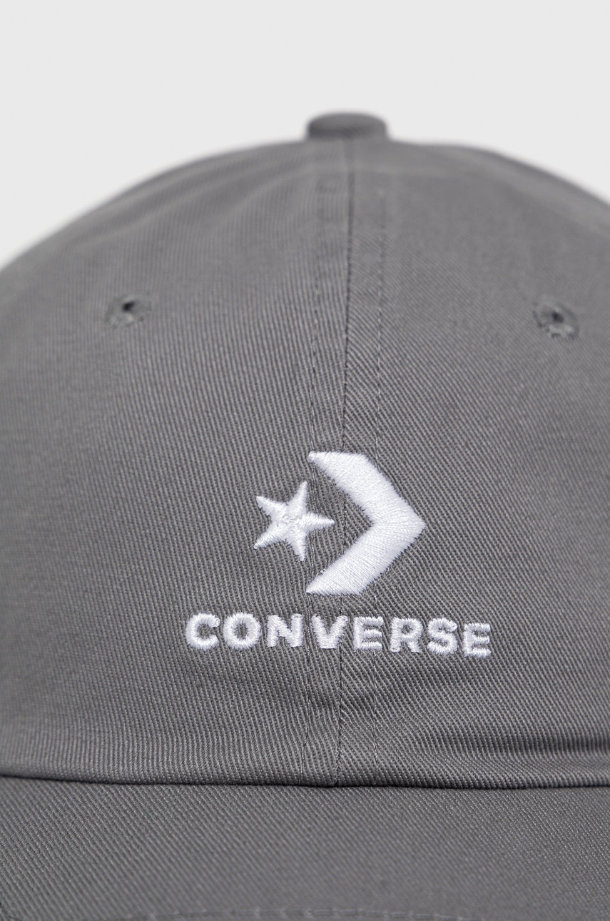

Шапка Converse цвет серый с аппликацией
