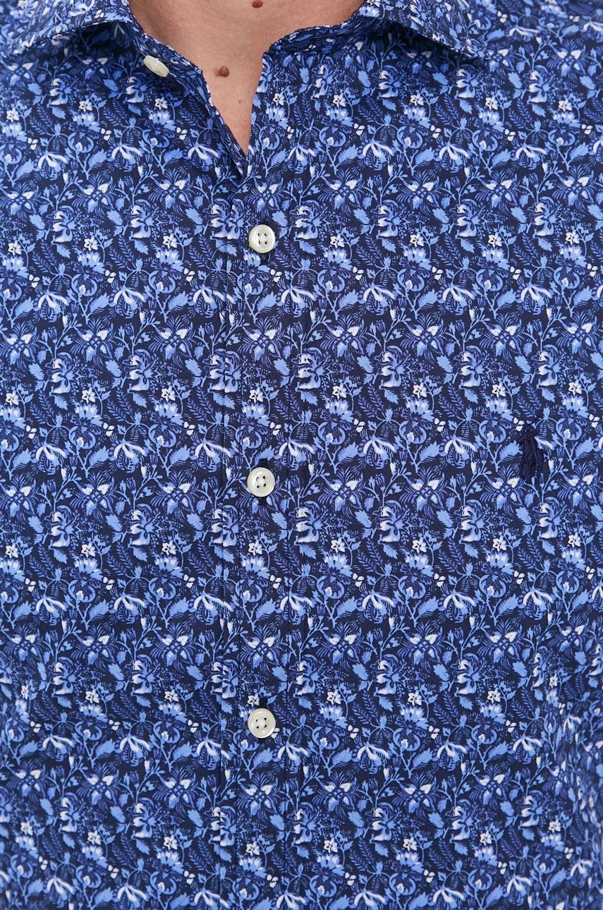 

Хлопковая рубашка Polo Ralph Lauren мужская slim итальянский воротник