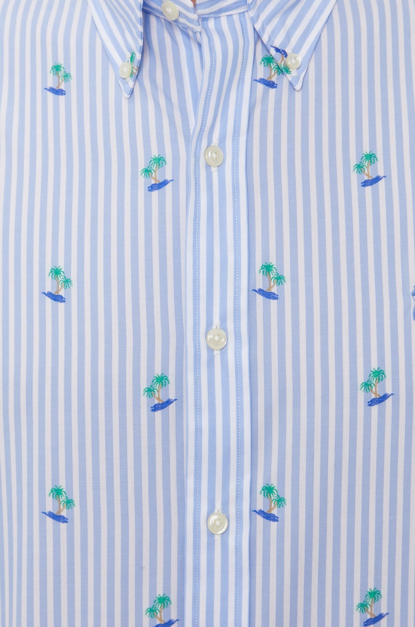 

Хлопковая рубашка Polo Ralph Lauren мужская regular воротник button-down
