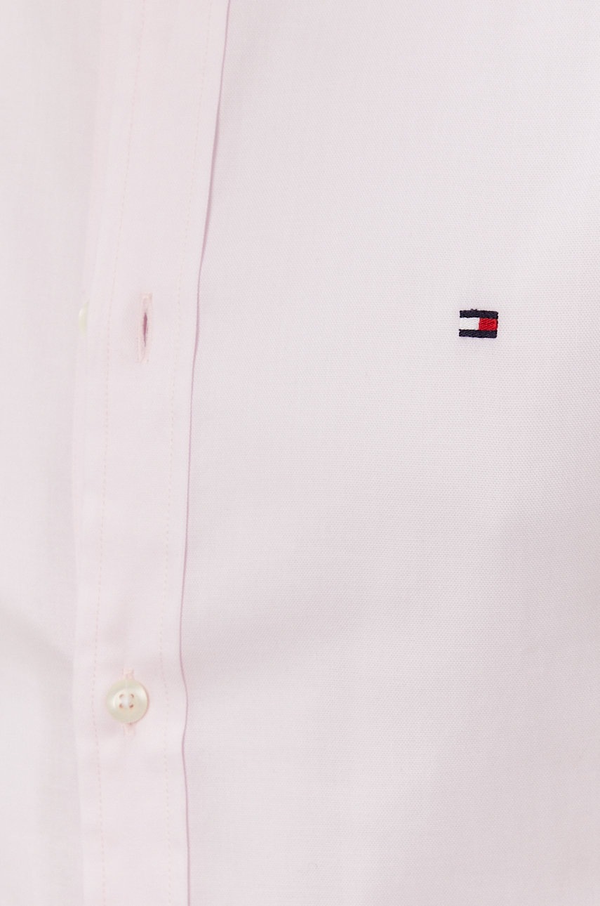 

Бавовняна сорочка Tommy Hilfiger чоловіча колір рожевий slim комір button-down