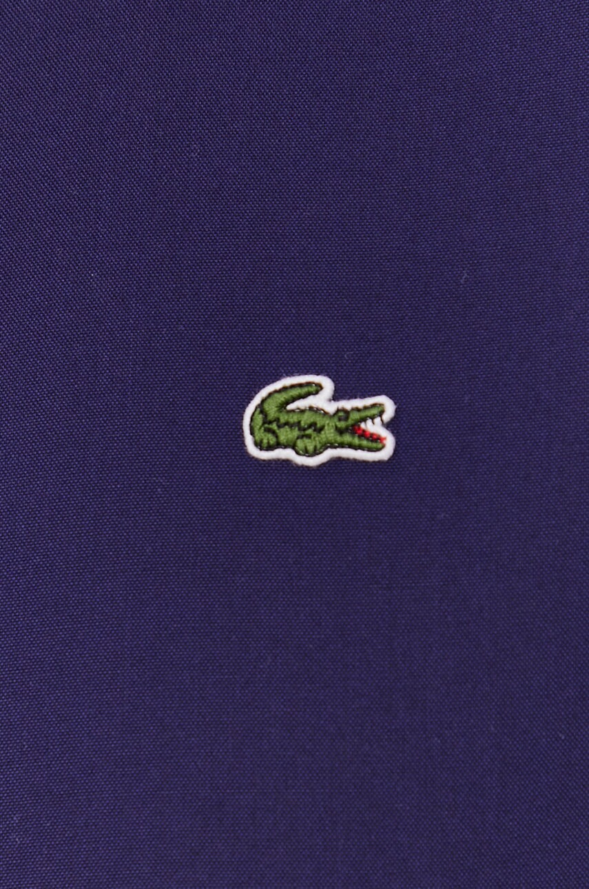 

Хлопковая рубашка Lacoste мужская цвет синий regular воротник button-down