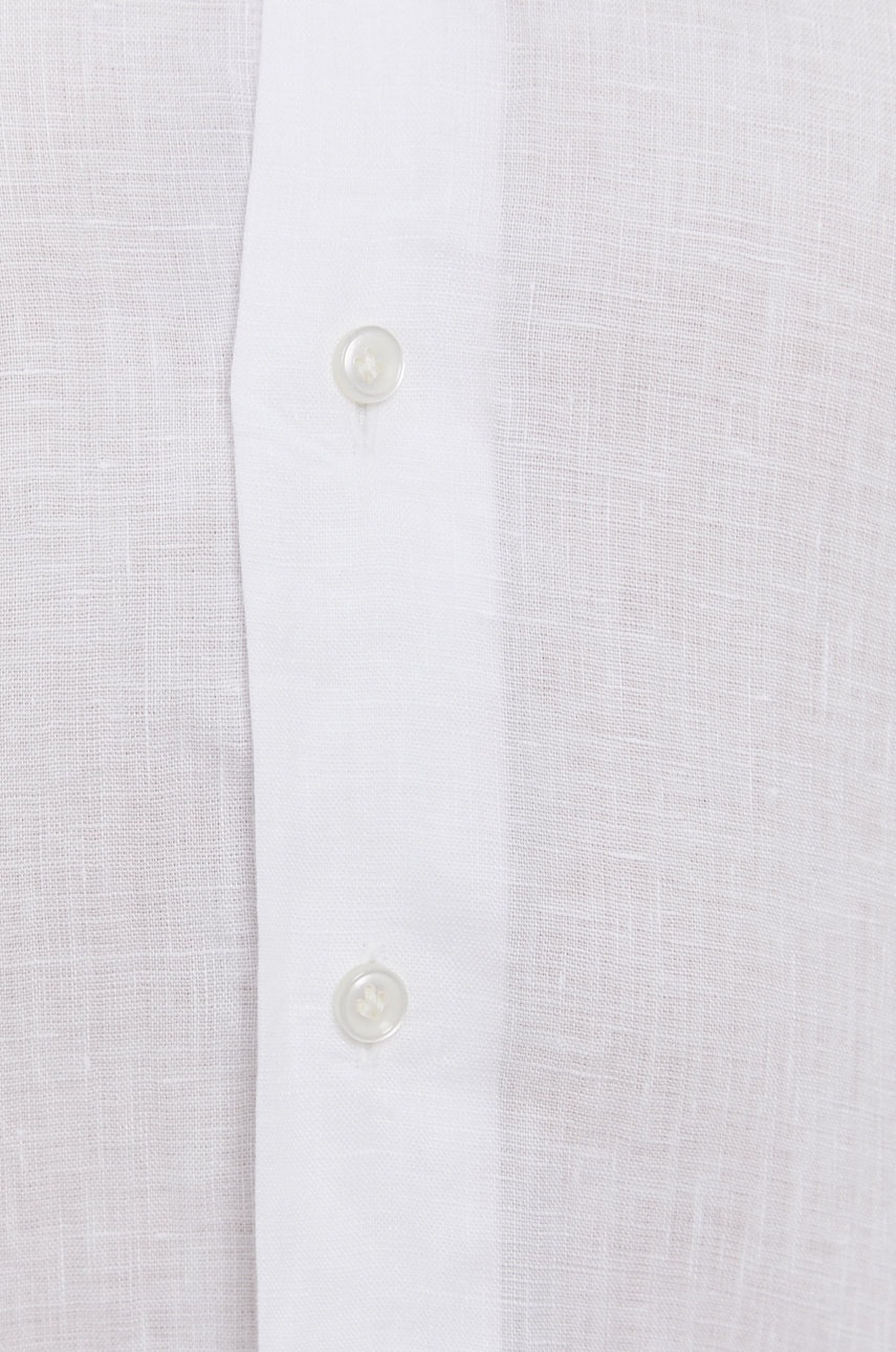 

Сорочка Emanuel Berg чоловіча колір білий slim комір button-down