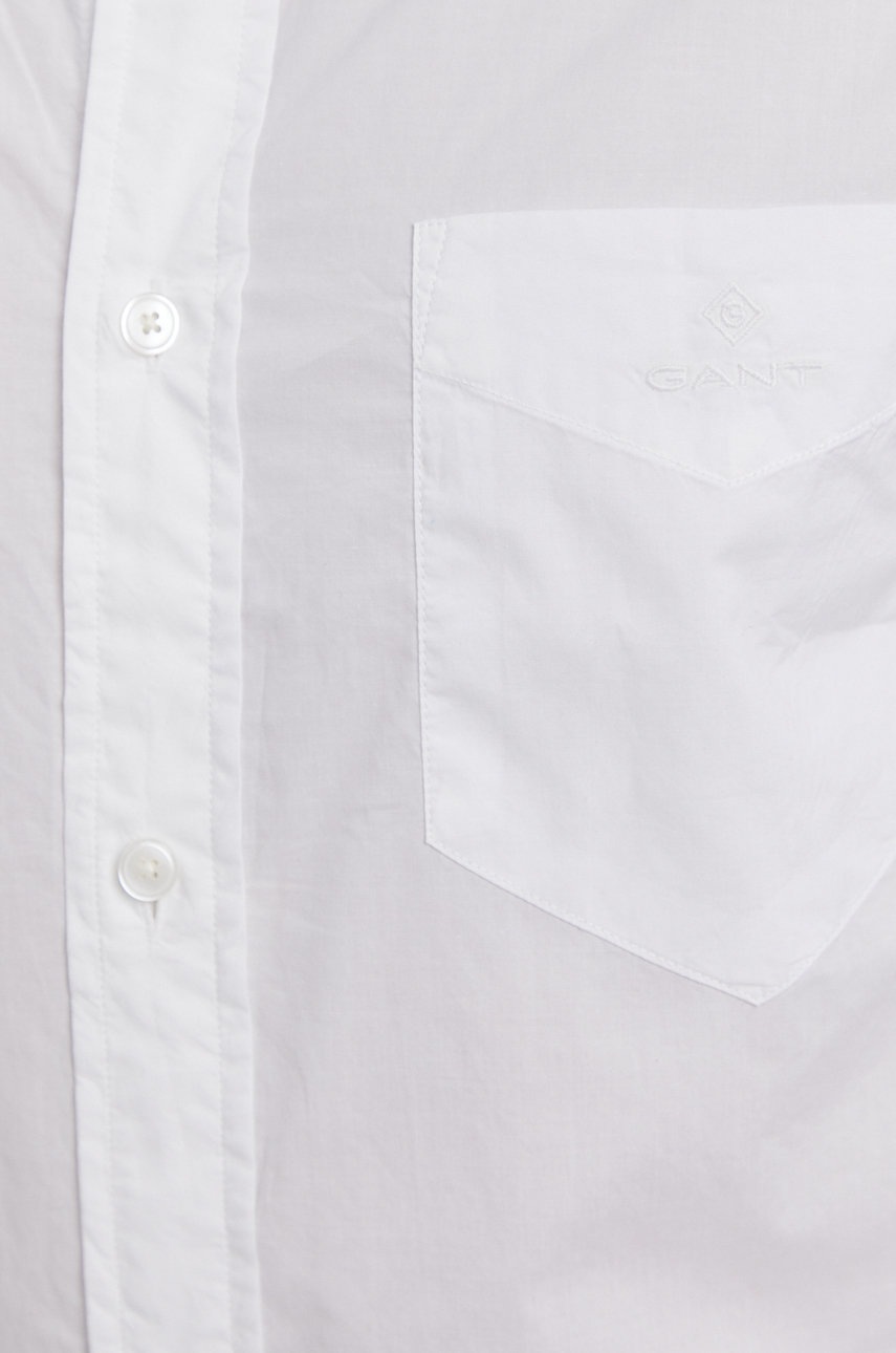 

Бавовняна сорочка Gant чоловіча колір білий regular комір button-down