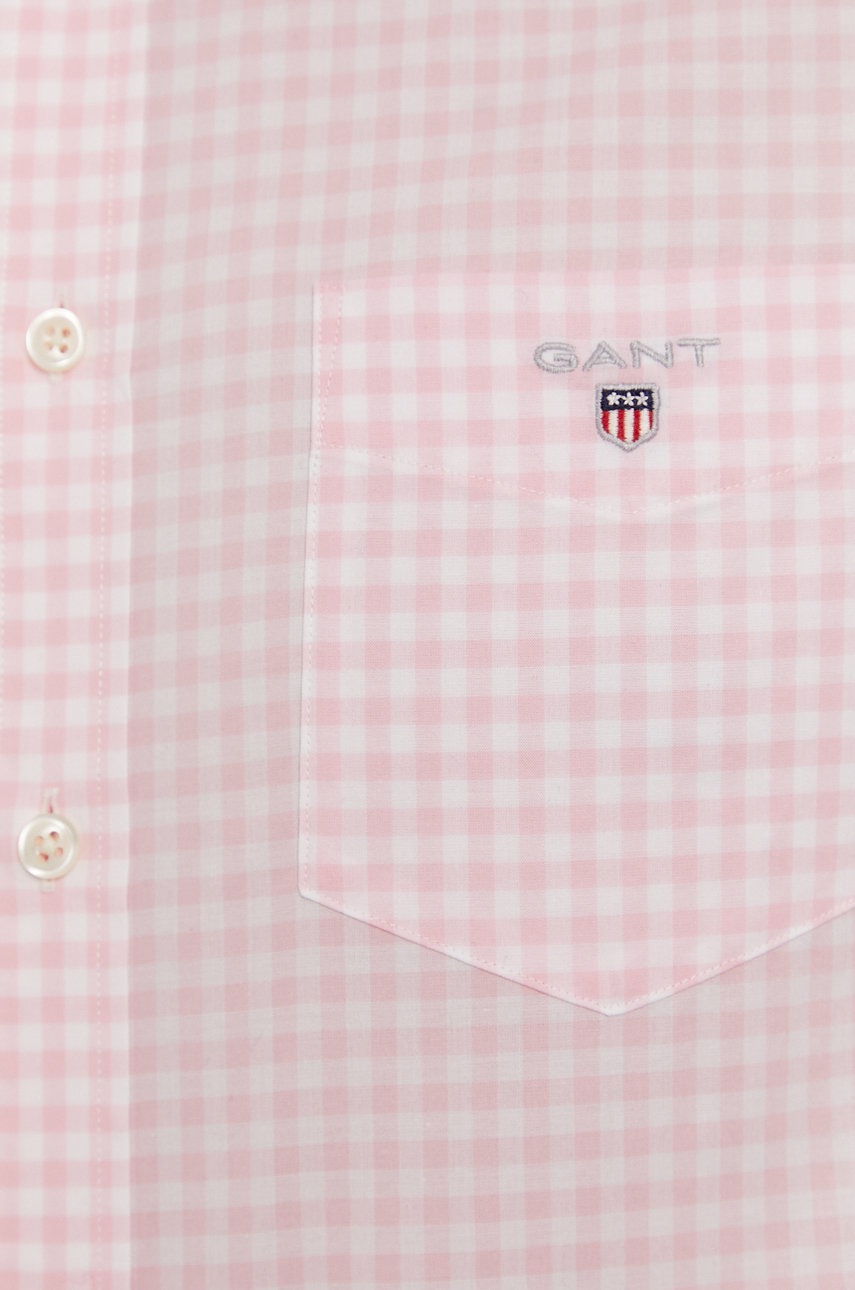 

Рубашка Gant 3046700 мужская цвет розовый regular воротник button-down
