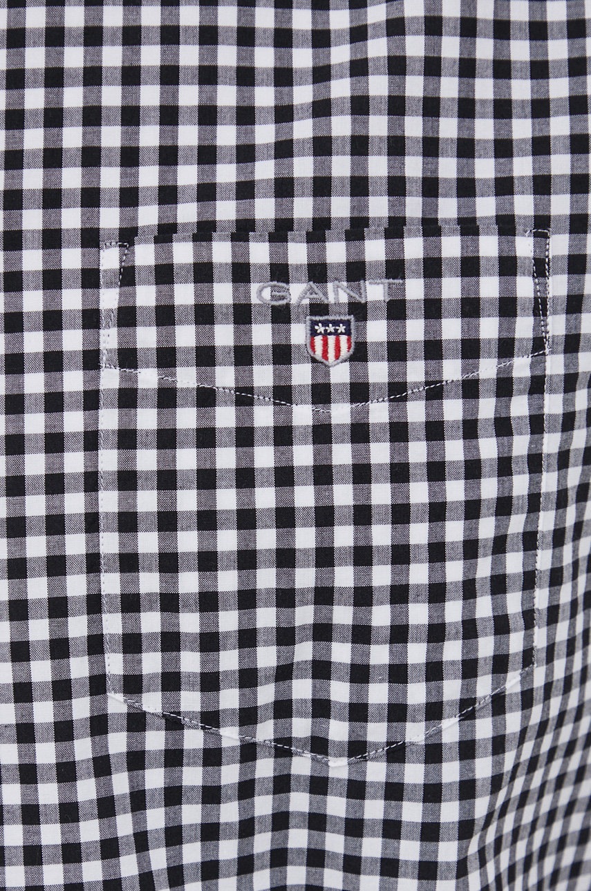 

Сорочка Gant 3046700 чоловіча колір чорний regular комір button-down