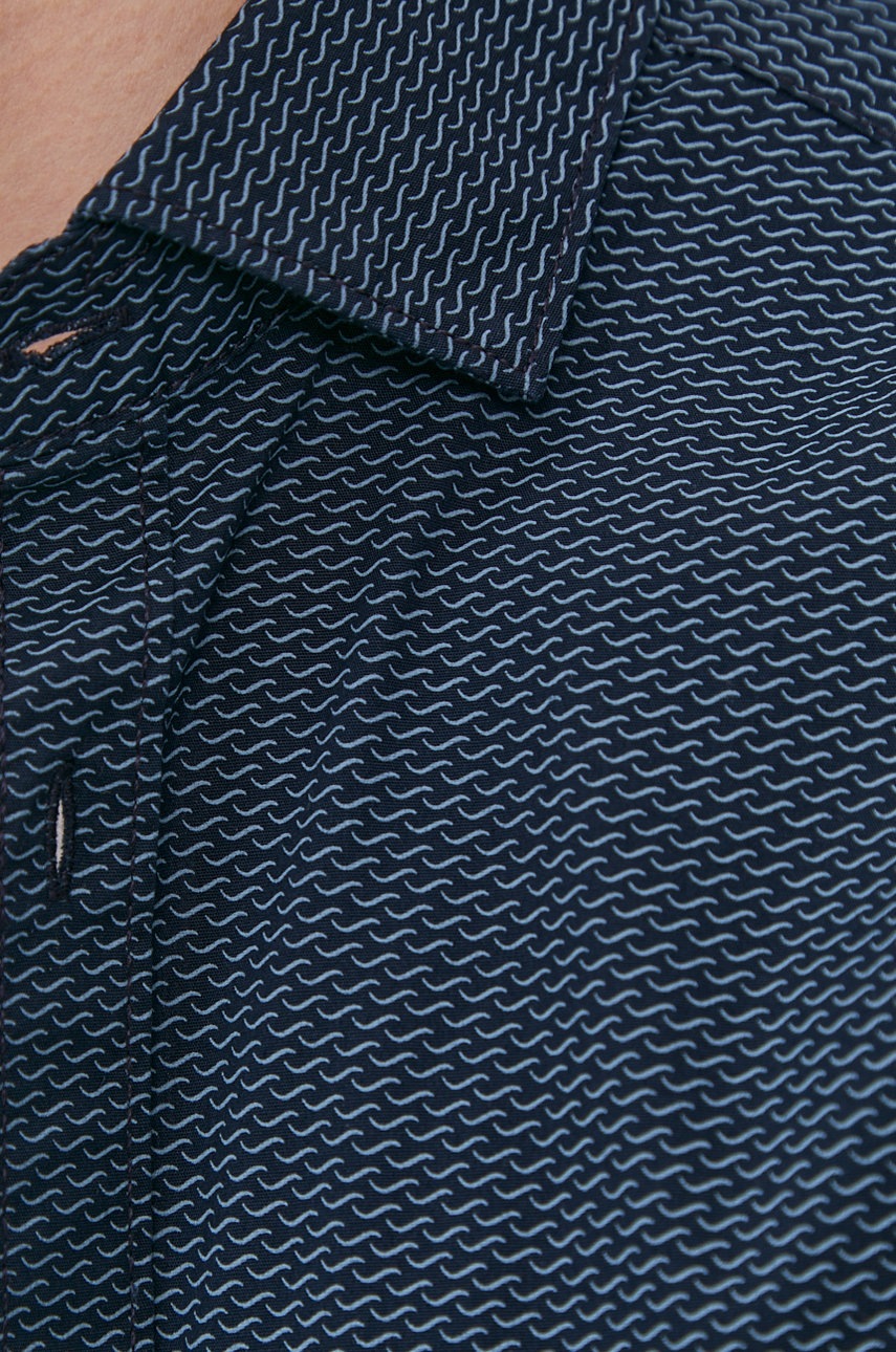 

Рубашка Tom Tailor мужская цвет синий slim итальянский воротник