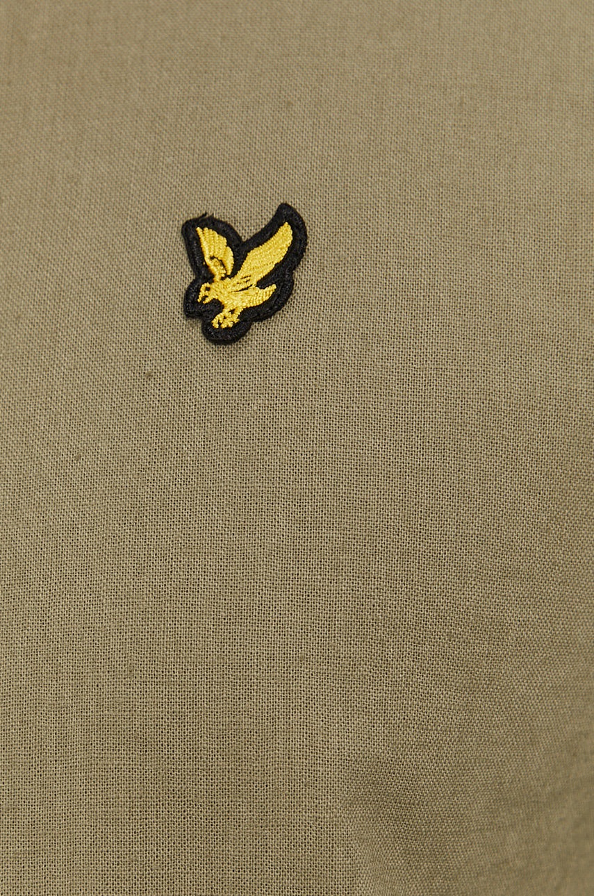 

Сорочка Lyle & Scott чоловіча колір зелений regular комір button-down