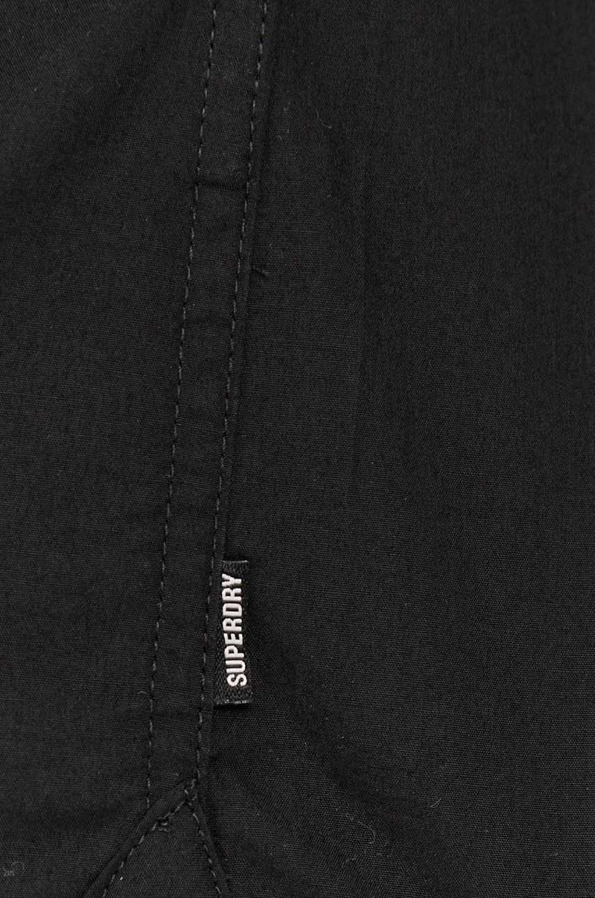 

Бавовняна сорочка Superdry чоловіча колір чорний regular