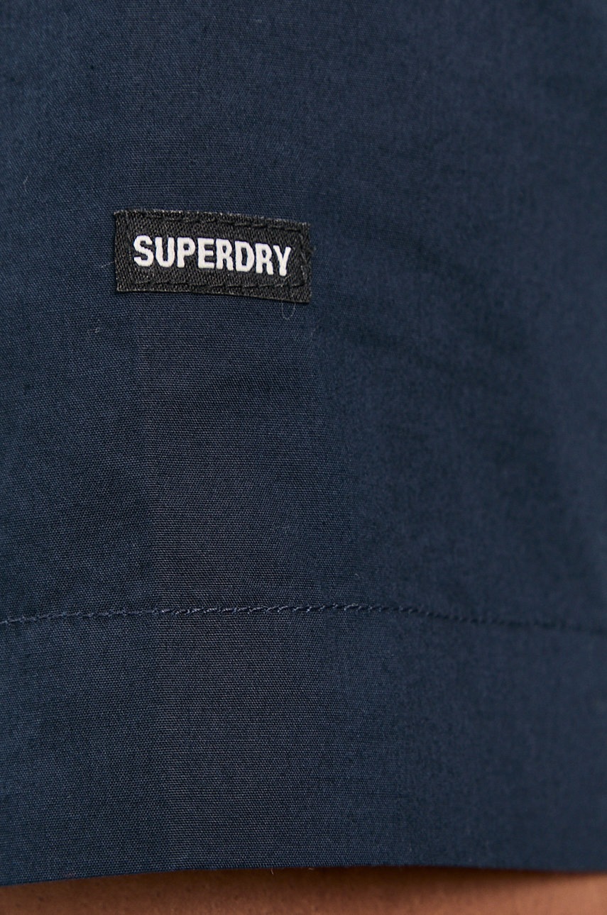 

Сорочка Superdry чоловіча колір синій regular з італійським коміром