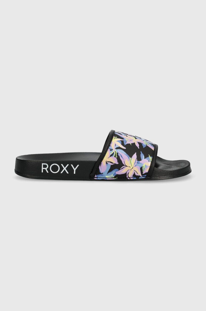 Roxy papuci Slippy femei, culoarea negru ARJL101127