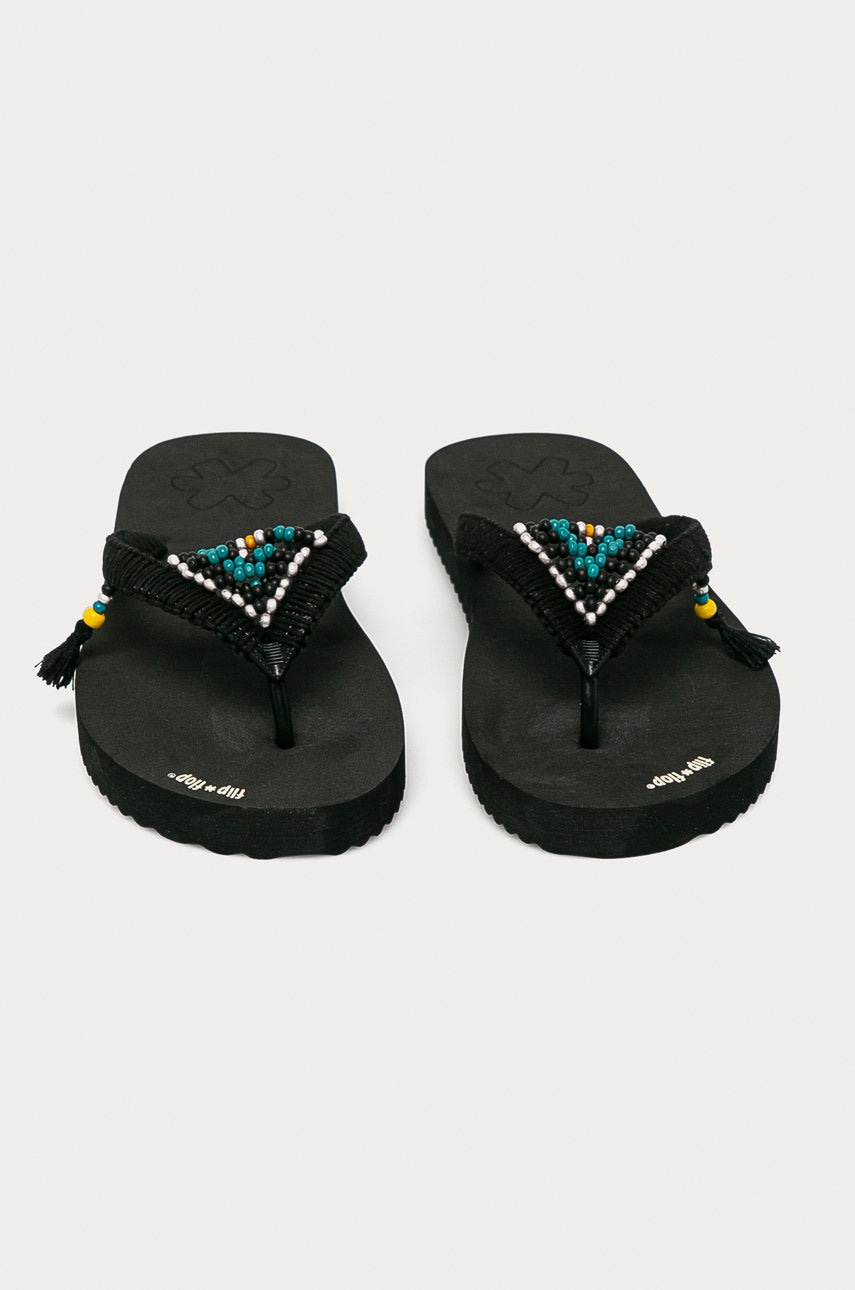 

В'єтнамки Flip*Flop жіночі колір чорний на плоскому ходу