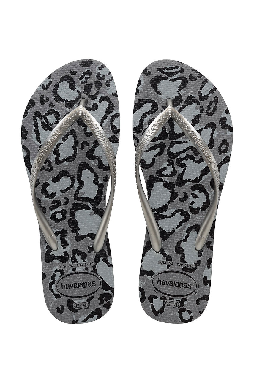 

Джапанки Havaianas дамски в сребристо с равна подметка, Сребърен