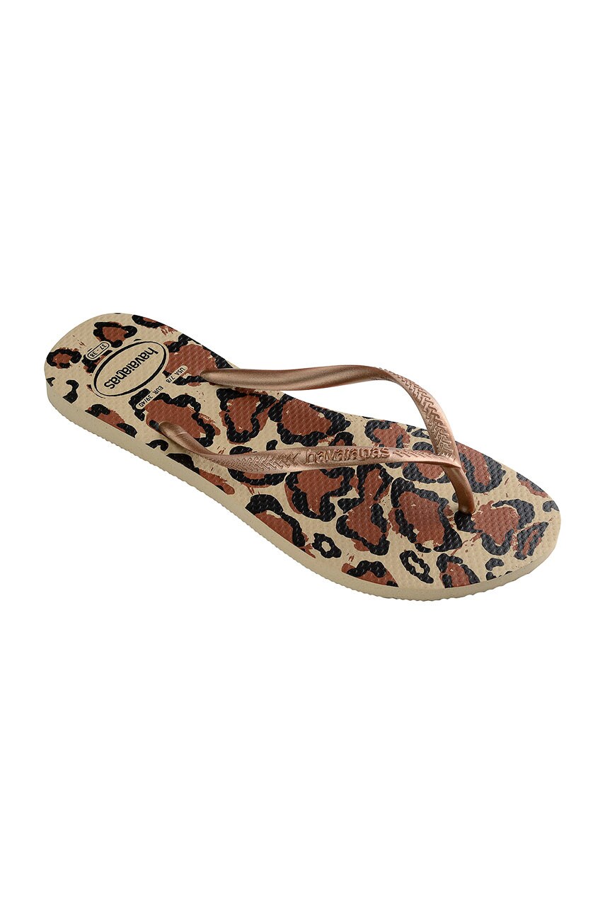 

Вьетнамки Havaianas женские цвет коричневый на плоском ходу