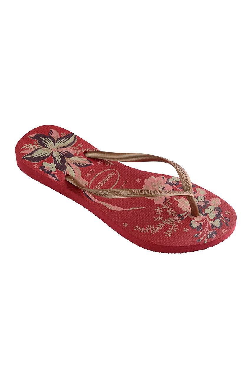 

В'єтнамки Havaianas жіночі колір червоний на плоскому ходу