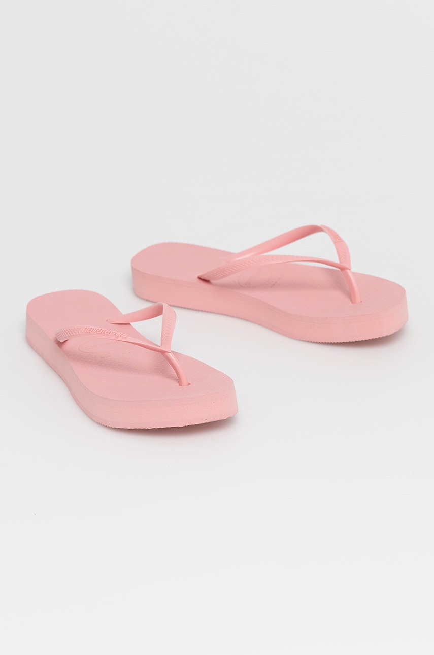 

Вьетнамки Havaianas женские цвет розовый на платформе